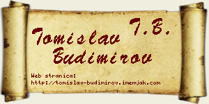 Tomislav Budimirov vizit kartica
